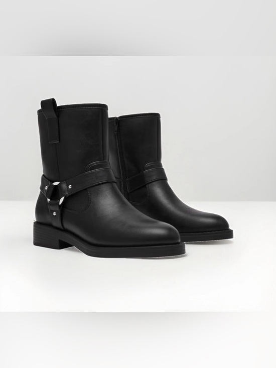 DV by Dolce Vita Shoes - DV by Dolce Vita Women's Moto Mid-Calf Boots, Black PU Leather Size 6 M